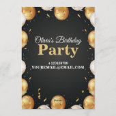 Elegant Customizable Birthday Invite Modern card Kaart (Achterkant)