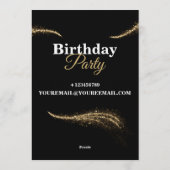 Elegant Customizable Birthday Invite Stylish Card Kaart (Achterkant)