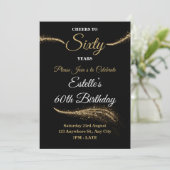 Elegant Customizable Birthday Invite Stylish Card Kaart (Staand voorkant)