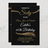 Elegant Customizable Birthday Invite Stylish Card Kaart (Voorkant / Achterkant)
