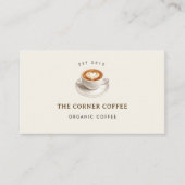 Elegant customizable Coffee shop Loyalty Visitekaartje (Voorkant)