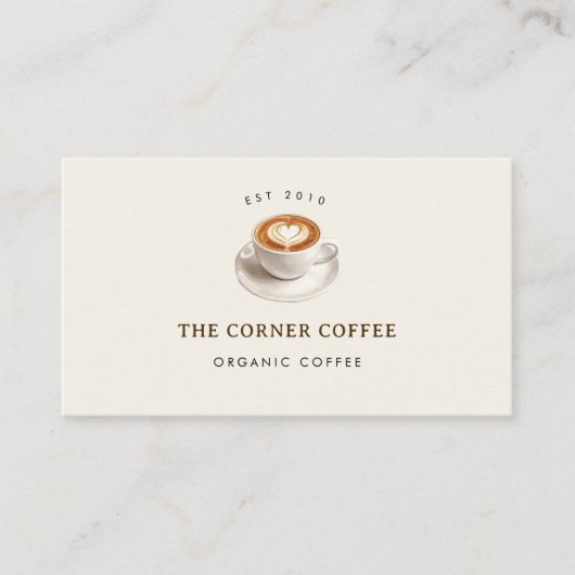 Elegant customizable Coffee shop Loyalty Visitekaartje (Voorkant)