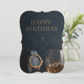 Elegant & Customizable Digital Birthday Invitation Kaart (Staand voorkant)