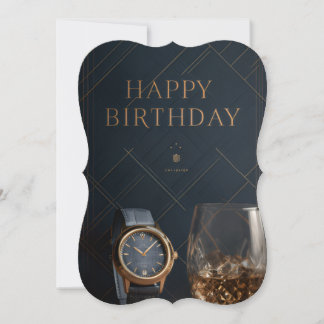 Elegant & Customizable Digital Birthday Invitation Kaart