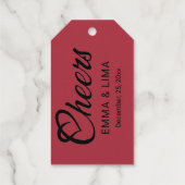 Elegant Customizable Gold Foil Holiday Label Gift  (Achterkant)