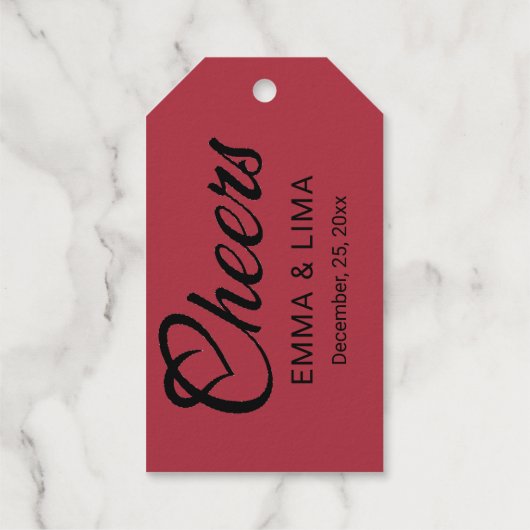 Elegant Customizable Gold Foil Holiday Label Gift  (Achterkant)