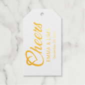 Elegant Customizable Gold Foil Holiday Label Gift  (Voorkant)