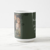 Elegant customizable olive green wedding  koffiemok (Center)