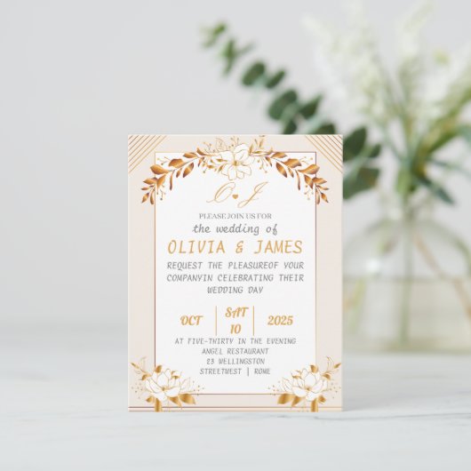 Elegant Customizable Wedding (Staand voorkant)