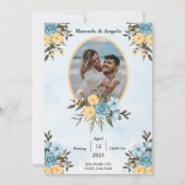 Elegant Customizable Wedding Invitation | Stylish Kaart (Voorkant)