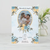  Elegant Customizable Wedding Invitation | Stylish Kaart (Staand voorkant)