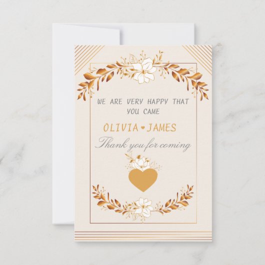 Elegant Customizable Wedding RSVP Card (Achterkant)