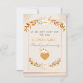 Elegant Customizable Wedding RSVP Card Kaartje (Achterkant)