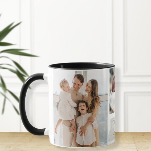 Elegant customized family collage mug mok