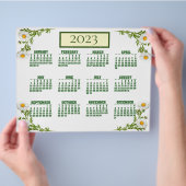 Elegant Cut Daisies 2023 Agenda Flyer (Hand)