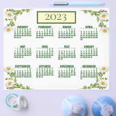 Elegant Cut Daisies 2023 Calendar Flyer (Enkel)