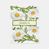 Elegant Cut Daisies Fleece Deken (Voorkant)