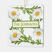 Elegant Cut Daisies Keramisch Ornament (Links)