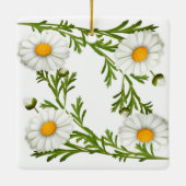 Elegant Cut Daisies Keramisch Ornament (Achterkant)