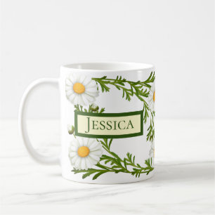 Elegant Cut Daisies Koffiemok