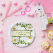 Elegant Cut Daisies Papieren Bordje (Feest)