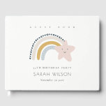 ELEGANT CUTE BLUE BLUSH RAINBOW STAR KIDS BIRTHDAY GASTENBOEK<br><div class="desc">Als u nog meer aanpassingen nodig hebt,  kunt u mij op yellowfebstudio@gmail.com vrij klikken.</div>