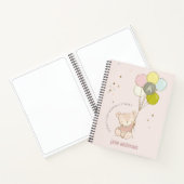 Elegant Cute Blush Beer Ballon Girly Monogram Notitieboek (Binnen)
