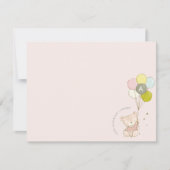 Elegant Cute Blush Beer Ballon Girly Monogram Notitiekaartje (Voorkant)