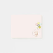 Elegant Cute Blush Beer Ballon Girly Monogram Post-it® Notes (Voorkant)