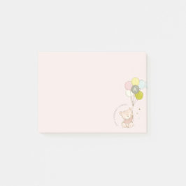 Elegant Cute Blush Beer Ballon Girly Monogram Post-it® Notes