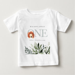 Elegant Cute Boho Lion Foliage 1e eerste verjaarda