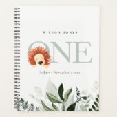 Elegant Cute Boho Lion Foliage 1e eerste verjaarda Planner (Voorkant)