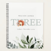 Elegant Cute Boho Lion Foliage 3e derde verjaardag Planner (Voorkant)