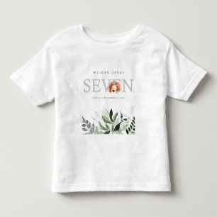 Elegant Cute Boho Lion Foliage 7e Zevende verjaard Kinder Shirts