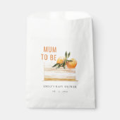 Elegant Cute Boho Sinaasappel Fruit Cake Baby show Bedankzakje (Voorkant)