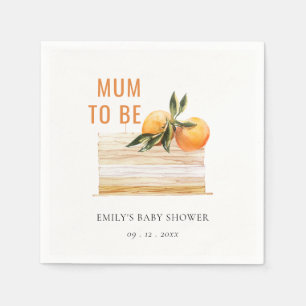 Elegant Cute Boho Sinaasappel Fruit Cake Baby show Servet