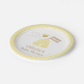 Elegant Cute Bumble Bee Baby shower Supply Papieren Bordje (Gekanteld)