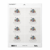 Elegant Cute Cheerful Rozen Floral Teapot Adres Etiket (Full Sheet)