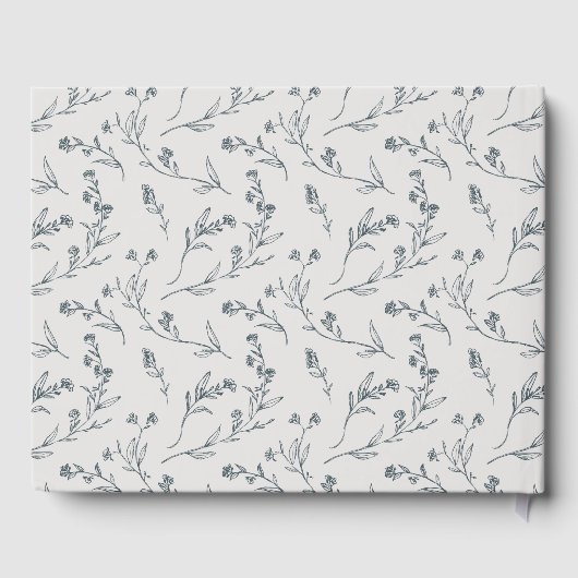 Elegant Cute Cheerful Rozen Floral Teapot Wedding Gastenboek (Achterkant)