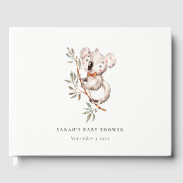 Elegant Cute Cudly Koala Foliage Baby shower Gastenboek