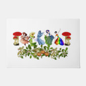 Elegant Cute Dancing Girls Mushroom Herfst Pumpkin Deurmat (Voorkant)