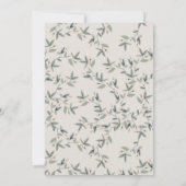 Elegant Cute Deer Floral Crest Vow Renewal Noite Bedankkaart (Achterkant)