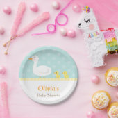 Elegant Cute Duck Twins Baby shower Party Supply Papieren Bordje (Feest)