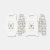 Elegant Cute Dusky Deer Floral Crest Vrijgezellenf Bedankdoosjes (Uitgevouwen)