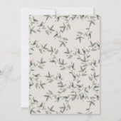 Elegant Cute Dusky Deer Floral Crest Vrijgezellenf Bedankkaart (Achterkant)