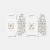 Elegant Cute Dusky Deer Floral Crest Wedding Bedankdoosjes (Uitgevouwen)