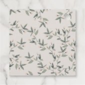 Elegant Cute Dusky Deer Floral Crest Wedding Bedankjes Labels (Achterkant)