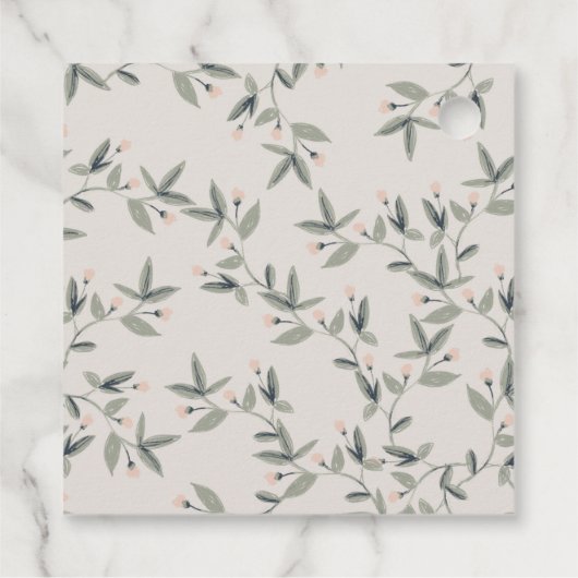 Elegant Cute Dusky Deer Floral Crest Wedding Bedankjes Labels (Achterkant)