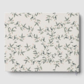 Elegant Cute Dusky Deer Floral Crest Wedding Gastenboek (Achterkant)