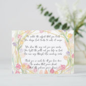 Elegant Cute Floral Appreciation Poem for Teacher Bedankkaart (Staand voorkant)